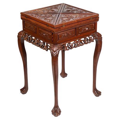 Chinese Export George III Style Handkerchief Table