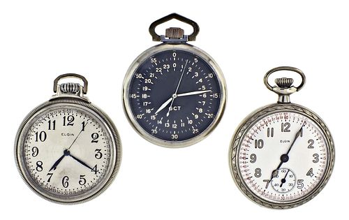 A lot of three Elgin pocket watches