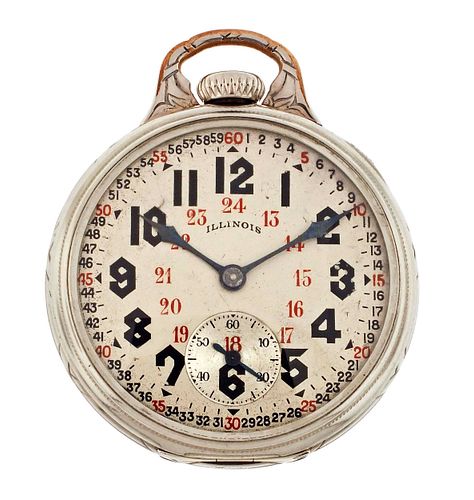 An early 20th century 60 hour Illinois Sangamo Special pocket watch
