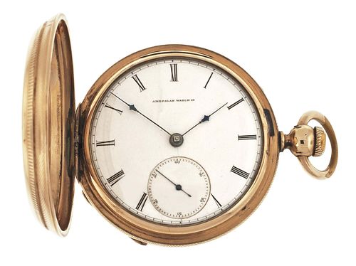 A Civil War era Waltham pocket watch with gold filled hunting case