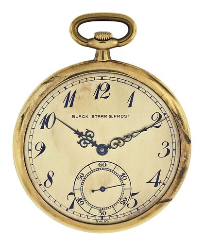 An early 20th century gold dress watch for Black Starr & Frost by C.H. Meylan