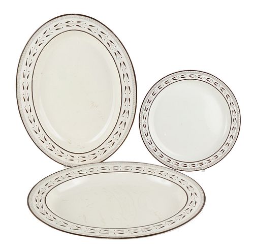 Three Wedgwood Creamware Platters