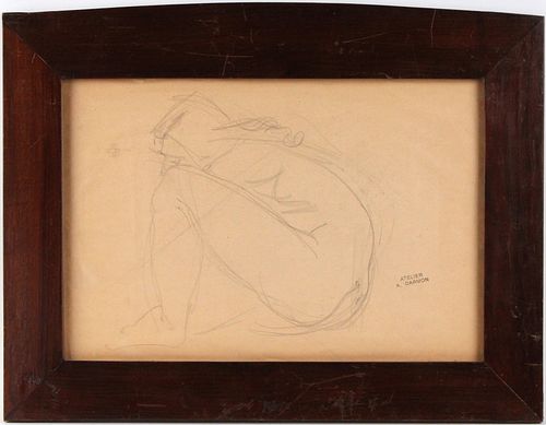 Pencil Drawing of a Female Nude