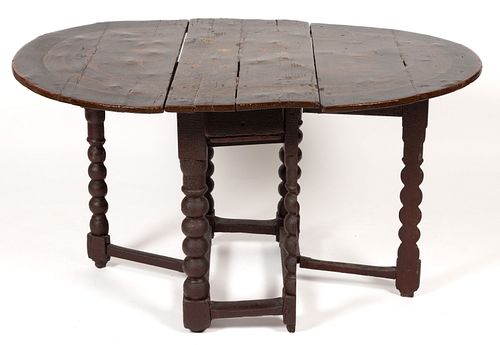 CONTINENTAL PAINTED PINE GATE-LEG FALL-LEAF TABLE