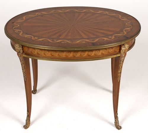 LOUIS XVI-STYLE MARQUETRY SIDE TABLE