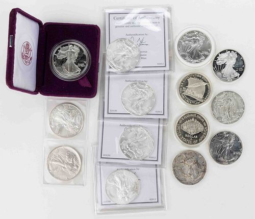 ASSORTED UNITED STATES SILVER COMMEMORATIVE DOLLARS, LOT OF 14
