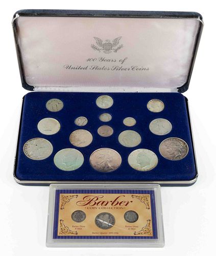 ASSORTED UNITED STATES SILVER COIN SETS, LOT OF TWO