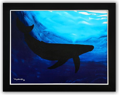 Wyland- Original Painting on Canvas "Deep Sea Whale"