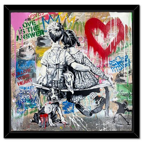 Mr. Brainwash, "Work Well Together" Framed Mixed Media Original, Hand Signed with Certificate of Authenticity.