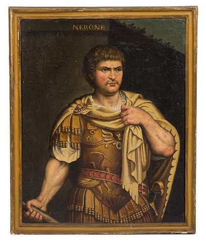 After Tiziano Vecellio, called Titian, (18th Century), Portraits of Roman Emperors Claudius (10 BC -54 AD) and Nero (37 AD - 