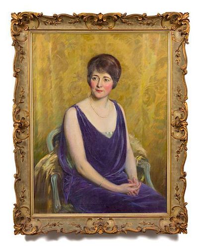 Howard Logan Hildebrandt, (American, 1872-1958), Lady in Yellow