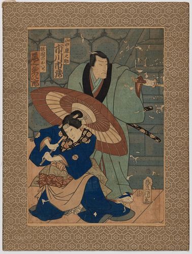 UTAGAWA KUNISADA I (TOYOKUNI III) (JAPANESE, 1786-1864) WOODBLOCK PRINT