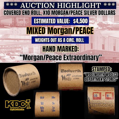 *EXCLUSIVE* x10 Mixed Covered End Roll! Marked "Morgan/Peace Reserve"! - Huge Vault Hoard  (FC)