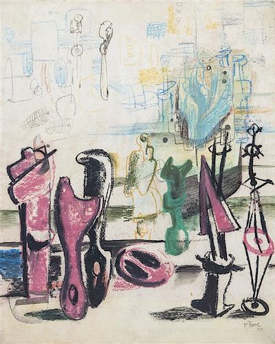 Henry Moore, (British, 1898-1986), Standing Figures, 1937