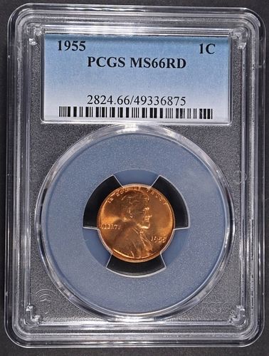 1955 LINCOLN CENT PCGS MS66RD