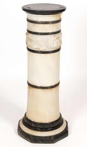 CONTINENTAL CARVED MARBLE PEDESTAL