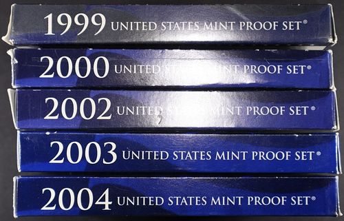 1999-2000, 2002-2004 US PROOF SETS