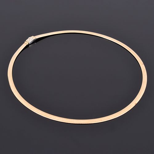 14K Gold Reversible Omega-Style Estate Chain / Necklace