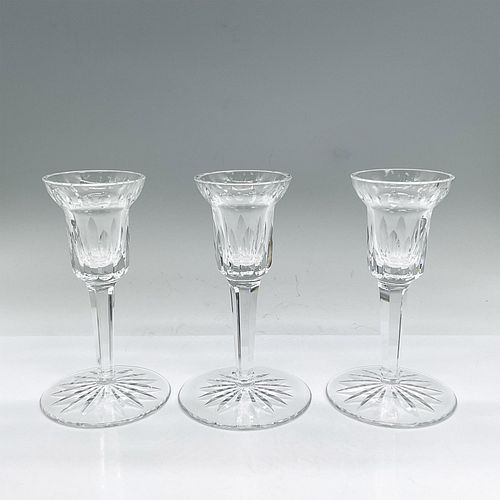3pc Waterford Crystal Candlesticks