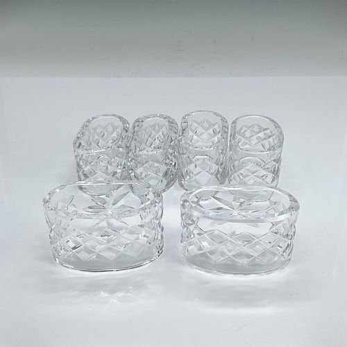 6pc Waterford Crystal Napkin Rings