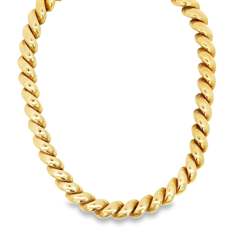 Italian Gold San Marco Design Necklace