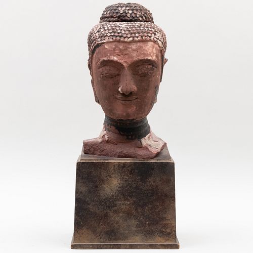 Thai Sandstone Ayuthaya Style Head of Buddha