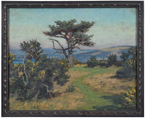 Rudolph Onslow-Ford Painting, Windswept Tree
