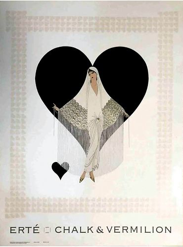Fringe Gown, A Vintage ERTE Lithography Poster, 1993