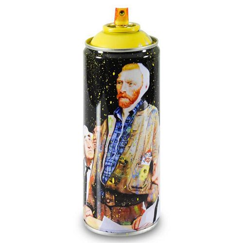 Mr. Brainwash, "Van Gogh (Yellow)" Limited Edition Hand Painted Spray Can.