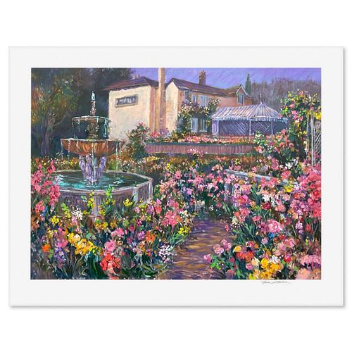 Henri Plisson (1933-2006), "Villa Fontana" Limited Edition Serigraph, Numbered and Hand Signed with Letter of Authenticity