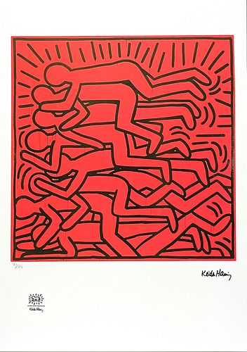A KEITH HARING Untitled Limited Edition Official Lithography Print