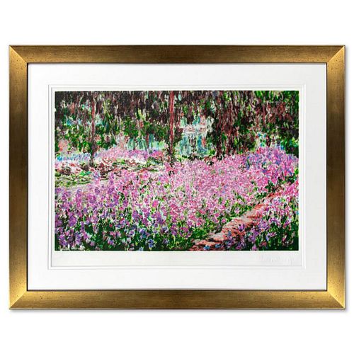 Claude Monet, "Le Jardin De Monet" Framed Limited Edition Lithograph with Certificate of Authenticity.