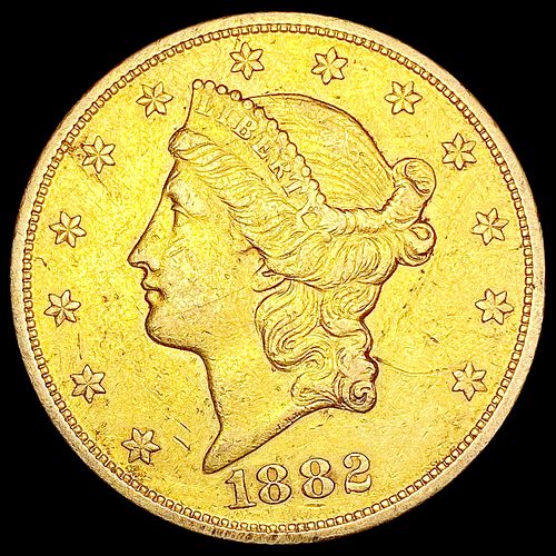 1882-S $20 Gold Double Eagle NEARLY UNCIRCULATED