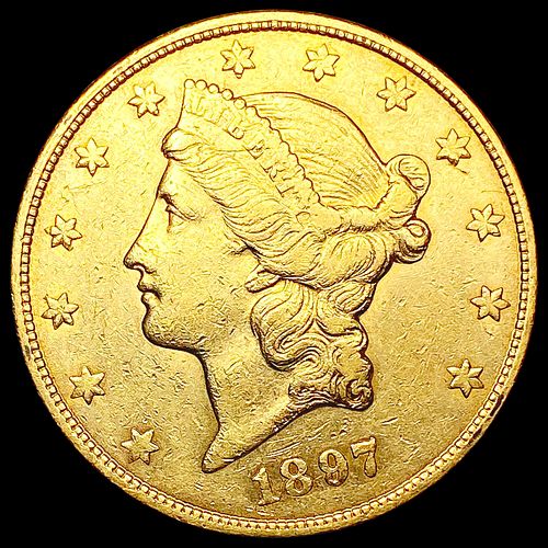 1897-S $20 Gold Double Eagle CLOSELY UNCIRCULATED