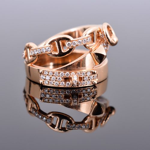 Hermes 18K Gold &  Diamond ALCHIMIE Kelly Ring