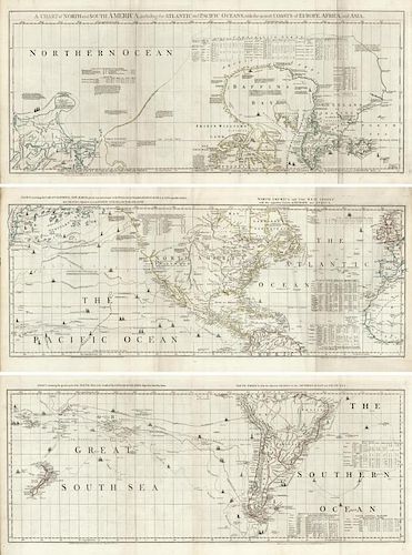 Large scale chart of the Americas.
