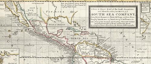 South Sea Company map of South America