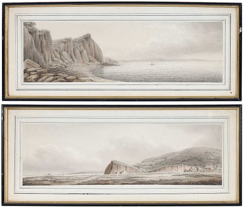 Two Panoramic Views of Teignmouth, 1802