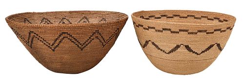 Two California Coiled Baskets