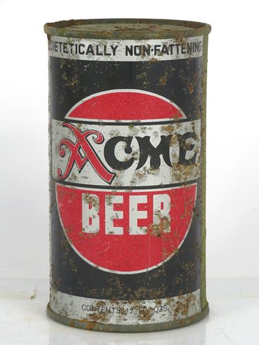 1938 Acme Beer 12oz 29-02 Opening Instruction Can San Francisco California