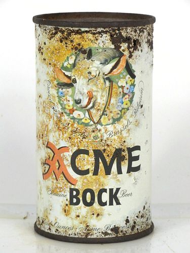 1953 Acme Bock Beer 12oz 29-16 Flat Top San Francisco California
