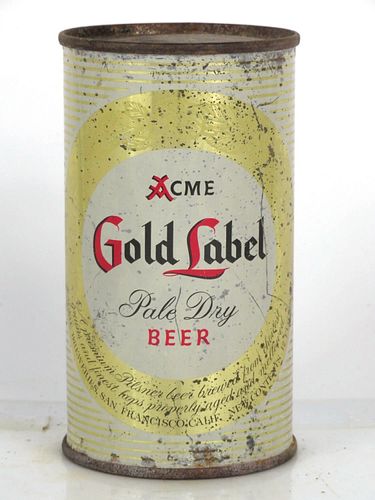 1953 Acme Gold Label Beer 12oz 29-15 Flat Top San Francisco California