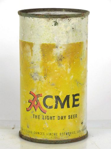 1953 Acme Light Dry Beer 12oz 29-11 Flat Top San Francisco California