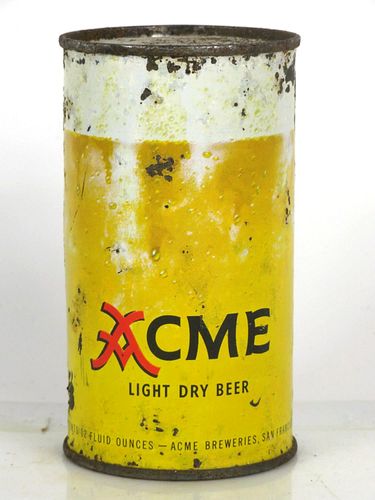 1951 Acme Light Dry Beer 12oz 29-10 Flat Top San Francisco California