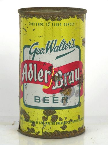 1954 Adler Brau Beer 12oz 29-22 Bank Top Appleton Wisconsin