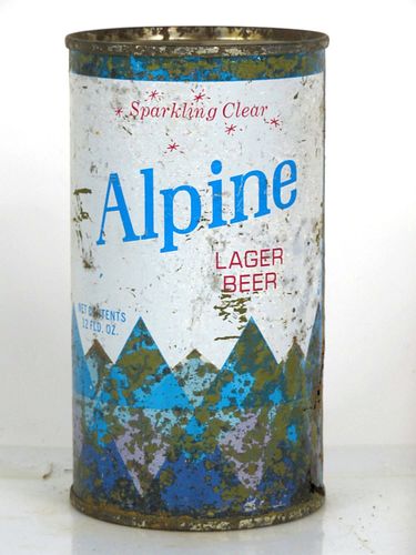 1960 Alpine Lager Beer 12oz 30-05 Flat Top Potosi Wisconsin