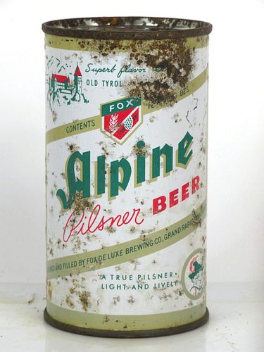 1953 Alpine Pilsner Beer 12oz 30-04 Flat Top Grand Rapids Michigan