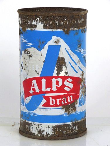 1959 Alps Brau Beer 12oz 30-11 Flat Top Fort Wayne Indiana