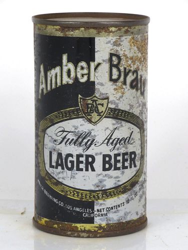 1963 Amber Brau Lager Beer 12oz 31-09 Flat Top Los Angeles California