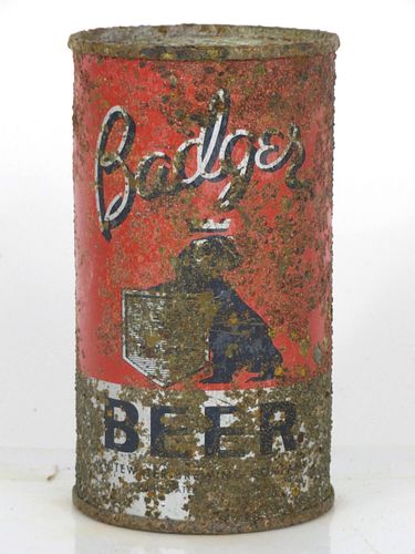 1939 Badger Beer` 12oz OI-61 Opening Instruction Can Whitewater Wisconsin